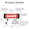 Signmission High Voltage 480 Volts Danger Sign, Plastic, 14in W x 10in L, 2PK OS-2PACK-DS-P-1014-L-2200 - alternate 5